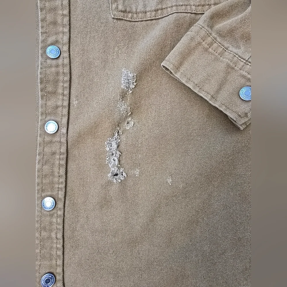 Wrangler Hooded Chore Jacket Mens Xl 46-48 Barn Western Distressed
